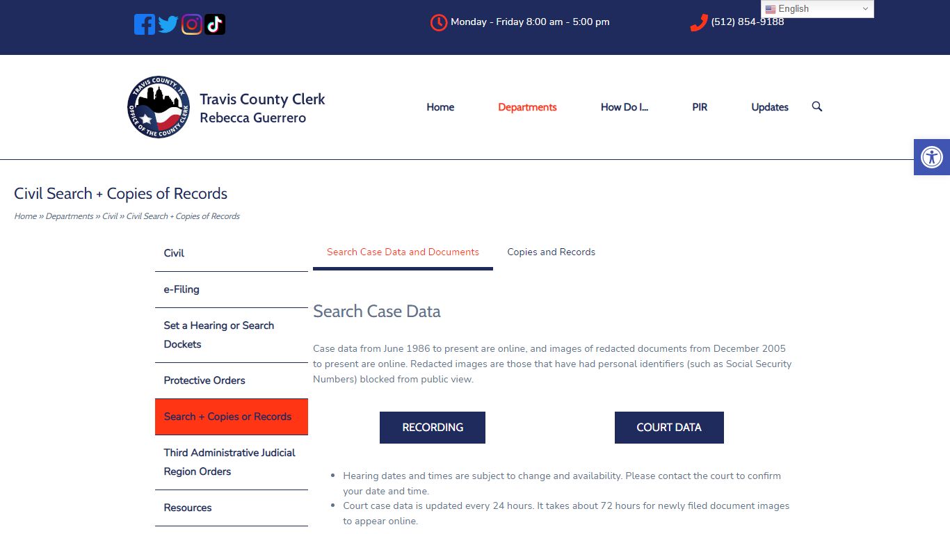 Civil Search + Copies of Records - Travis County Clerk